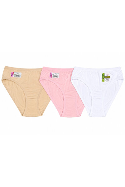 Tutku Elit Kadın Bambu Düz Bikini Külot 3 Lü Set
