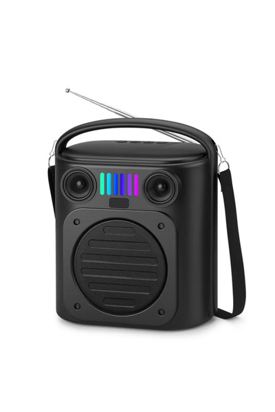 ABYZ Φορητό ηχείο Bluetooth με ηλιακή φόρτιση και USB-C, 20W, FM, RGB, υποδοχ...