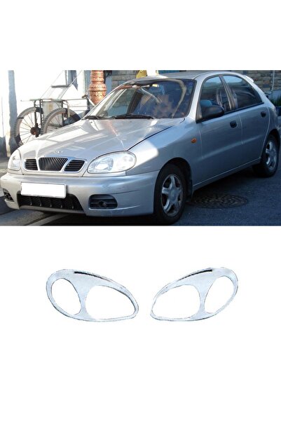 Daewoo Χρωμιωμένες Μάσκες Εμπρόσθιων Προβολέων για Lanos 02-08 2 Τεμάχια (CAR...