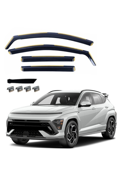 Flexzon Ανεμοθραύστες για HYUNDAI KONA II 2023+ 4 τεμάχια. FZVETRBR0153