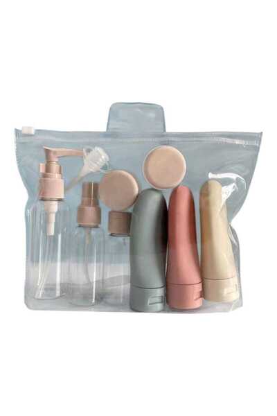 OEM Set recipiente reutilizabile pentru calatorie, cu borseta, usor de curatat