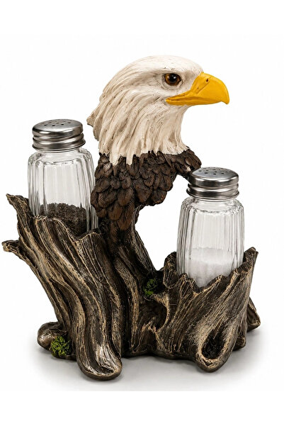 ALFA AKSESUAR 03 Polyester eagle figured salt and pepper shaker set alk5610