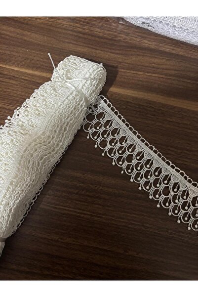 Butik Klasik Güpür Dantel 9 Metre Beyaz Dantel Şerit Çeyizlik Dikiş Nakış Hob...
