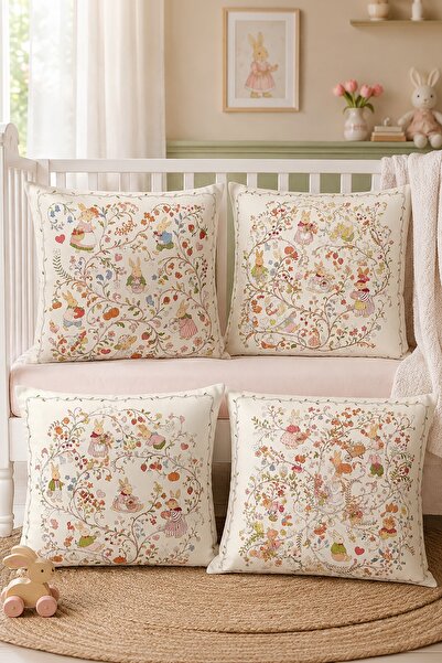 EVPANYA Cute Animals in the Vine Patterned 4-Piece Children's and Baby Pillow...