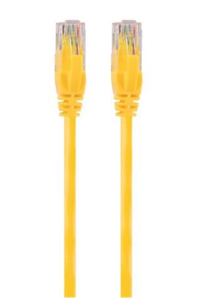 Universal كابل S-link SL-CAT601YE بطول 1 متر أصفر اللون من فئة CAT6