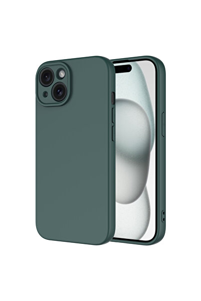 zore iPhone 15 Kılıf Yumuşak Silikon Kamera Korumalı Lansman SENK