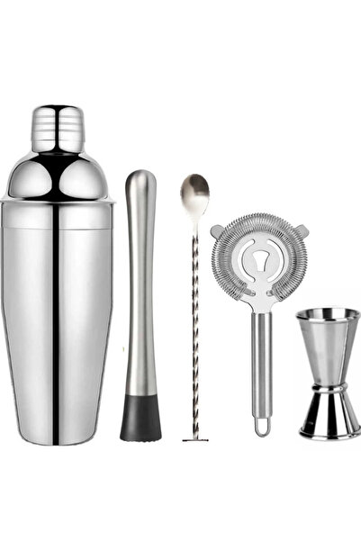 adin tasarım Shaker 350 ml Mojito Muddler Spoon Strainer Jigger 1.5/3 Cl Cock...
