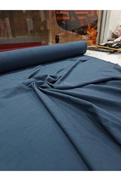 GrandTekstil KUMAŞ % 93 VİSKON LACİVERT ELBİSE TUNİK PANTOLON İPEKSİ YUMUŞAK ...