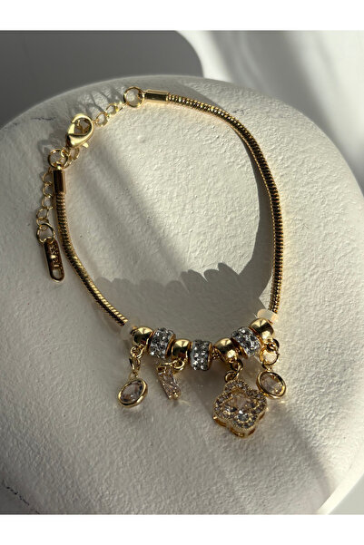 BHR AKSESUAR Gold Color Charm Bracelet