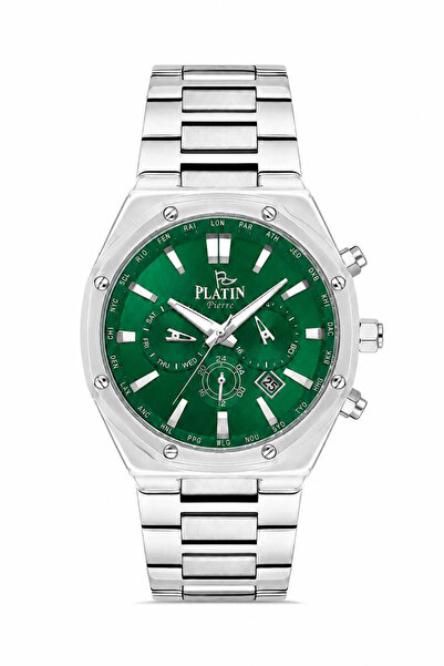 Platin Pierre Hds-1290Ga-A10 Steel Cord Functions Active Men's Wristwatch