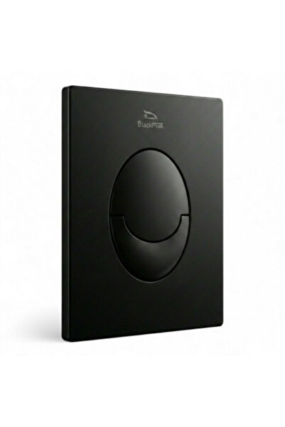 BLACKFIN Matte Black Wall-Mounted Oval Siphon Pressure Face Plate - Black Even