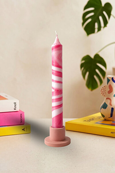 Kyphi Natural El Yapımı Ebru Şamdan Mumu | Dekoratif Blok Candle | 20 cm 8 Sa...