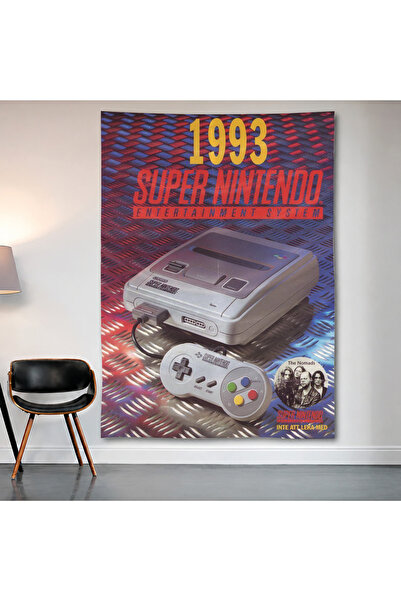 Geek Cultcha سجادة حائط من سوبر نينتندو إنترتينمنت سيستم (SNES) مصنوعة من قما...