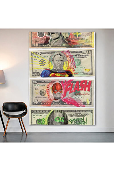 Geek Cultcha Dc Currency Art Wall Covering Wall Tapestry First Quality Satin ...