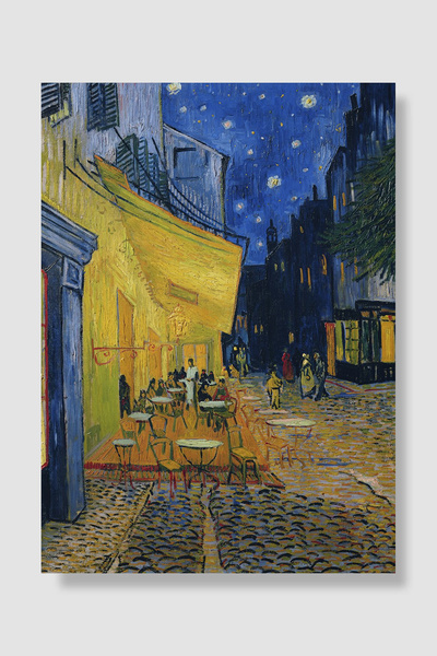 Luna Marissa Poster Van Gogh Cafeneaua Terasă Noapte Lumină Galbenă Impresion...