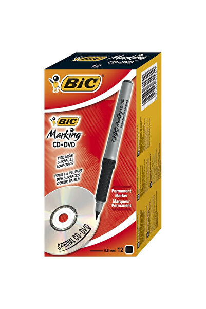 Bic Μόνιμος μαρκαδόρος, Σετ 12 τεμαχίων (για επιφάνειες) με διπλή κεφαλή, μύτ...