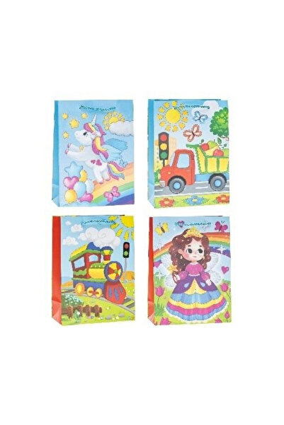 OEM Geanta cadou Pop-Up 3D Rozette multicolor 18x24x8cm