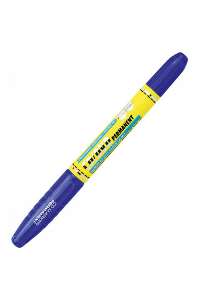 GRAND Marker permanent Grand, albastru, varf dublu, rezistent la apa