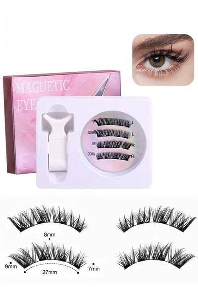 Arabest Magnetic Eyelashes,2 Pair Reusable Magnetic Lashes,Natural Look,Easy ...