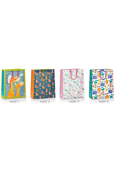 OEM Geanta cadou Pan Dragon Kids, din hartie cu biletel, Multicolor, 23x18x10 cm