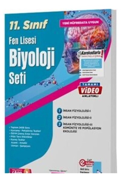 Çap Yayınları 11. Sınıf Fen Lisesi Biyoloji Fasikül Seti Yeni 2024