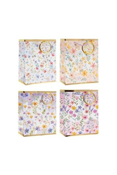 OEM Geanta cadou Rozette multicolor 26x32x10cm flori