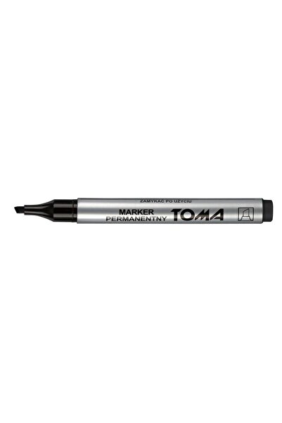 toma Set 10 markere permanente TI-091, Varf oblic 1.5 mm, Negru