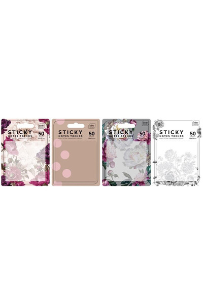 Interdruk Note adezive/sticky notes Trends mix, autoadezive, 75x75 mm, multic...