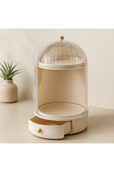 Generic Brand 360 °   Rotating Cosmetic Organizer - with Transparent Lid and ...
