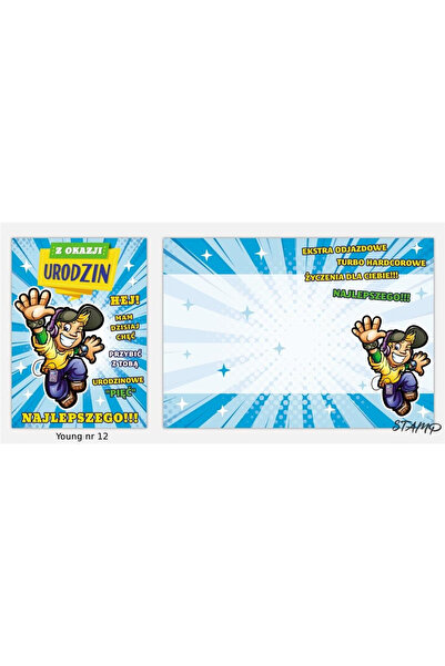 STAMP Karnet Young B6 model 012 Urodziny, cu plic, format B6 178x134 mm, Mult...