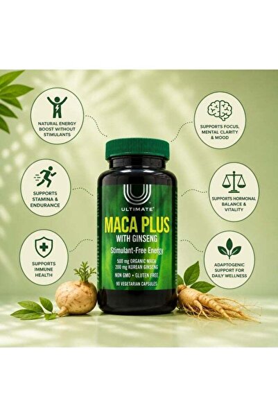 ULTIMATE Maca Plus with Ginseng – 90 Vegetarian Capsules