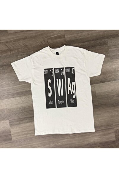 Grafftee Clothing Swag White Printed Unisex Oversize T-Shirt