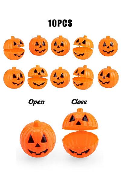 GGEROU 10Pcs Halloween Pumpkin Candy Boxes, 6CM Mini Pumpkin Candy Storage Bo...
