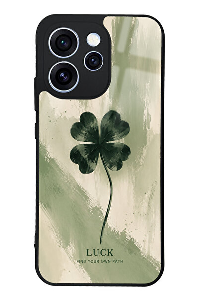 Spoyi Oppo Reno 15 Pro Lucky Sage Clover Tasarımlı Glossy Telefon Kılıfı