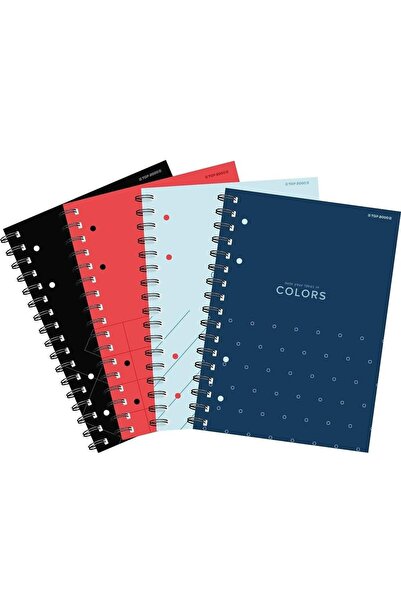 TOP 2000 Set 5 Caiete TOP 2000, A5, 80 file, perforate, spirala metalica, mul...