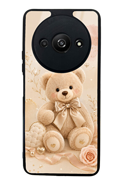 Spoyi Xiaomi Redmi A3 Pearl Teddy Tasarımlı Glossy Telefon Kılıfı