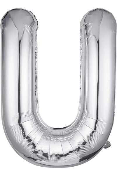Baloane Vesele Balon Folie Litera U Silver 40 cm LTR5-U