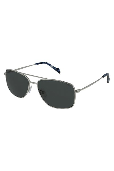 INVU Square polarized sunglasses for men, glass lens, metal