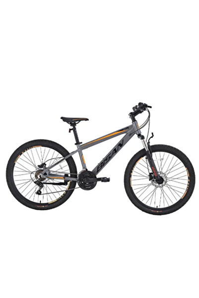 Bisan Cooper HD 26 Jant 21 Vites Metalik Gri Siyah Turuncu Dağ Bisikleti 35 K...