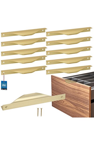 KOTARBAU Mâner de mobilier modern, tip  "Edge ", din aluminiu, auriu mat, 160...