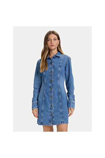 Guess Jeans Rochie din denim pentru femei W5BK48D5M48 Albastru