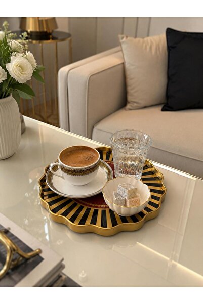 Evrio Butterfly Patterned Glass Presentation Tray and Wall Accessory