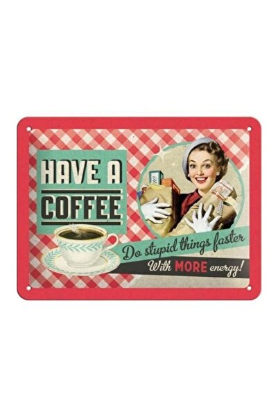 Nostalgic Art Nostalgic-Art Have A Coffee Retro Metal Levha, 15 x 20 cm