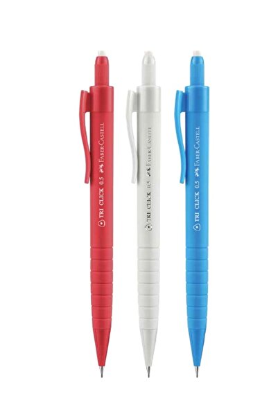Faber Castell Tri Click Soft Touch Uçlu Kalem,Retro,0.5 Uç,Ergonomik Üçgen Tu...