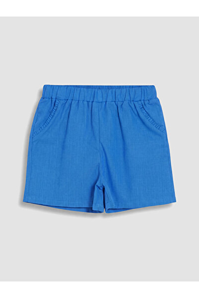 LC Waikiki Lcw Kids Blue Elastic Waist Girls Shorts