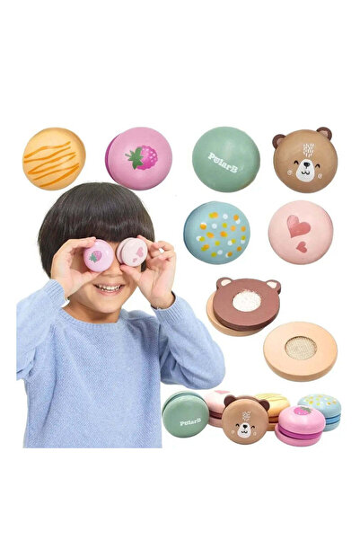Viga Toys PolarB Viga дървен комплект макарони за игра, 6 броя с велкро, за к...
