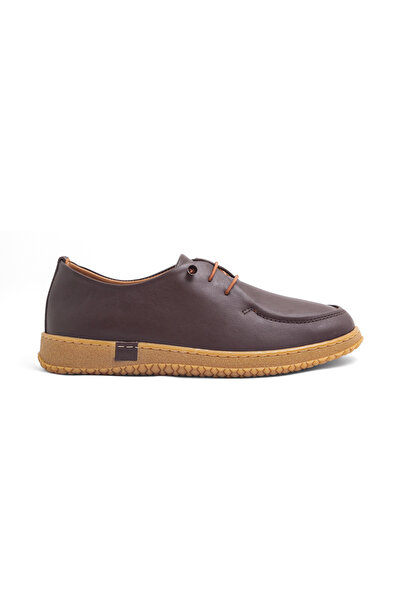 Mamito Ayakkabı Mnr 4740 Genuine Leather Flat Sole Lace-Up Shoes