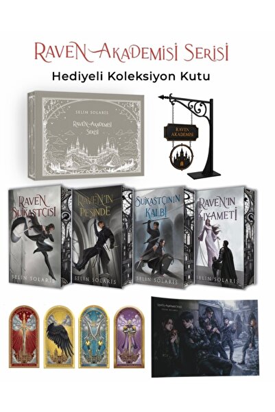 Pukka yayınları ONYX KUTULU KENAR BOYAMALI RAVEN AKADEMİSİ DÖRTLÜ ÖZEL SET-SE...