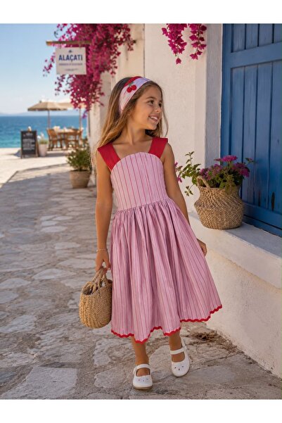 Pinkitokids Back Detailed Girls' Dress