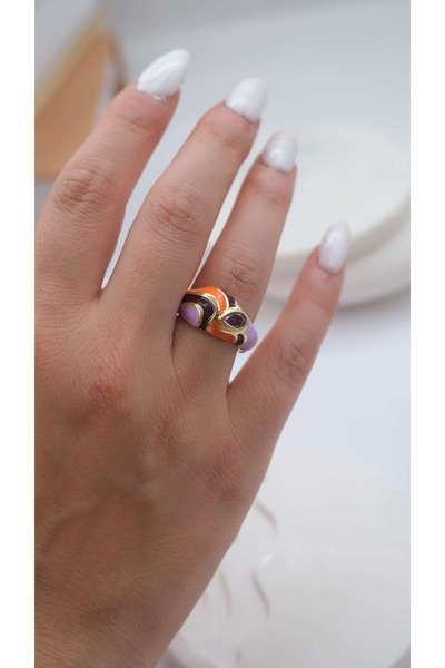 Jerie Colorful Enamel Special Series Adjustable Ring